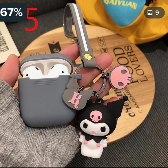 Kuromi Keychain and AirPods Case - Picture 6 of 6
